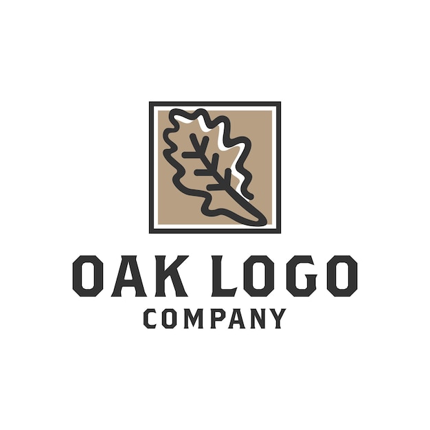 Diseño de logotipo de etiqueta acorn nut oak tree