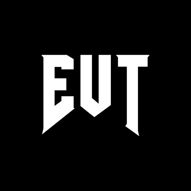 Diseño del logotipo de la EUT para una empresa tecnológica Diseño de logotipo de EUT combinación de colores blanco y negro Logotipo de la UET Vector del EUT Diseño del icono del EUT Alfabeto del EUT Tipo de diseño del logotipo