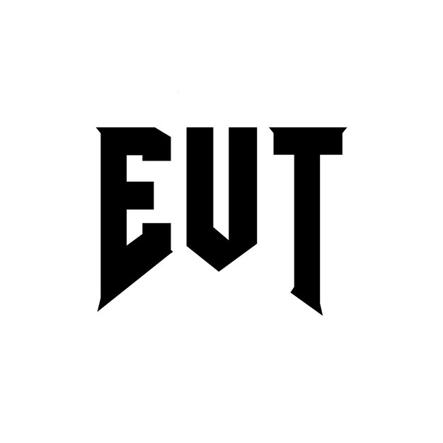 Diseño del logotipo de la EUT para una empresa tecnológica Diseño de logotipo de EUT combinación de colores blanco y negro Logotipo de la UET Vector del EUT Diseño del icono del EUT Alfabeto del EUT Tipo de diseño del logotipo