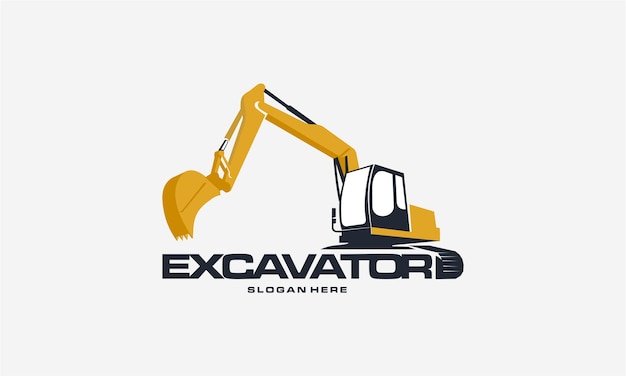 Diseño de logotipo de excavadora