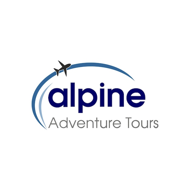 Diseño de logotipo de excursiones de aventura alpina