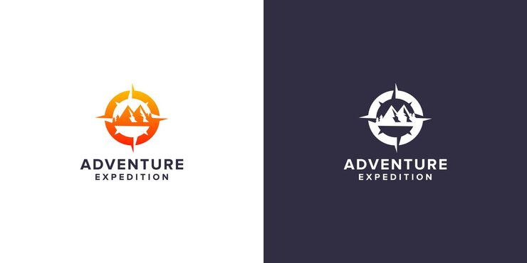 Vector diseño de logotipo de expedición de aventura