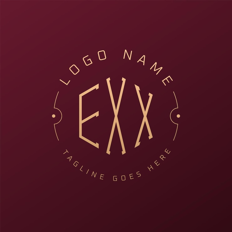 Vector diseño de logotipo exx de lujo letra elegante exx monograma logotipo minimalista poligono exx plantilla de diseño de logotipo
