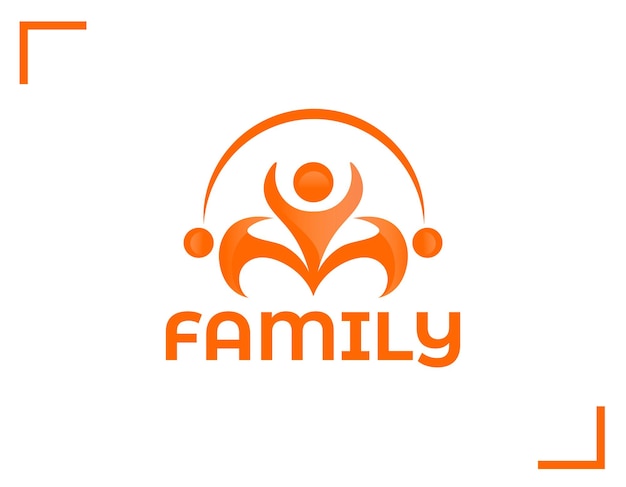 Diseño de logotipo de familia feliz Plantilla de vector de logotipo humano de comunidad abstracta