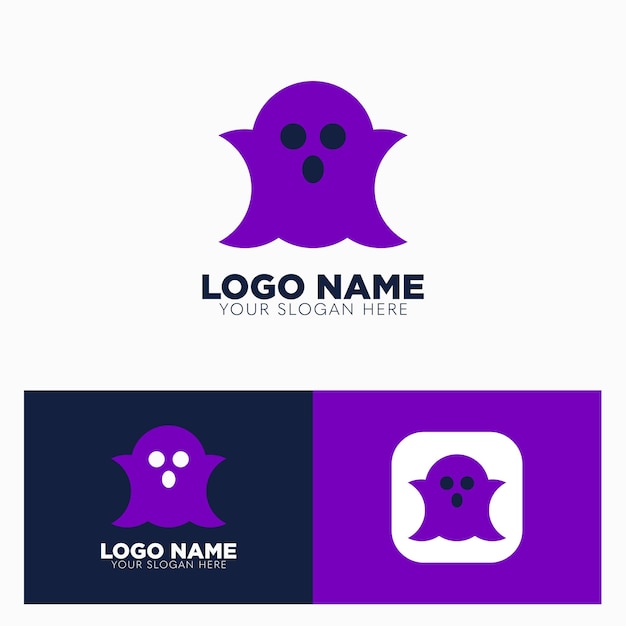 Vector diseño de logotipo fantasma