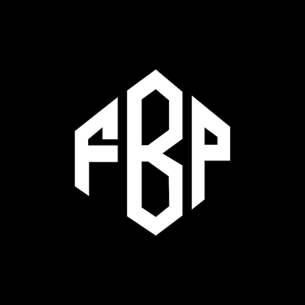 Diseño del logotipo de FBP con letras en forma de polígono FBP diseño del logotipo en forma de póligono y cubo FBP hexágono modelo de logotipo vectorial colores blanco y negro FBP monograma negocio y logotipo de bienes raíces
