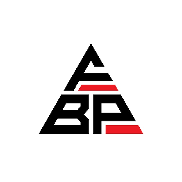 Diseño de logotipo de FBP triángulo con forma de triángulo Diseño de diseño de logotipo triángulo de FBP monograma Estampa de logotipo vectorial triángulo FBP con color rojo Logotipo triangular FBP Simple Elegante y lujoso Logotipo