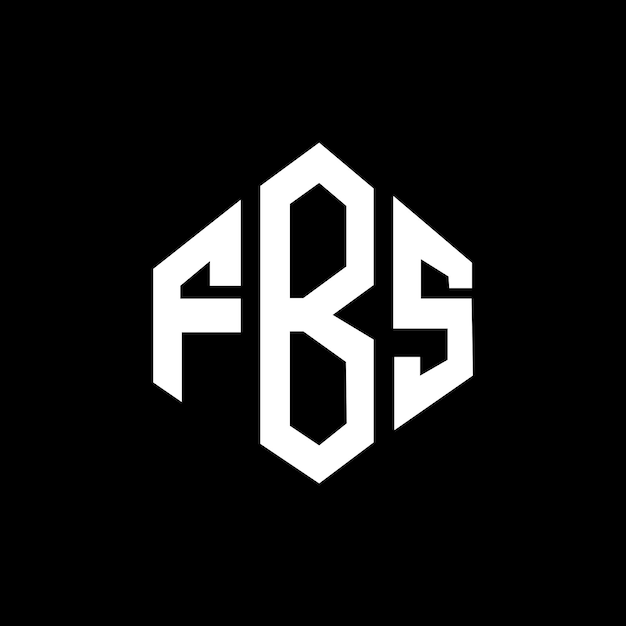Diseño de logotipo de FBS con letras en forma de polígono FBS diseño de logotipo en forma de póligono y cubo FBS hexágono modelo de logotipo vectorial colores blanco y negro FBS monograma negocio y logotipo de bienes raíces