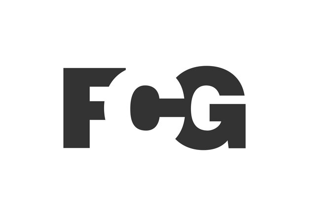 Diseño del logotipo FCG Letra inicial F C G estilo de letra en negrita para startups tecnológicas consultoría marca corporativa Nombre de la compañía creativo titulares tipografía identidad logotipo de moda