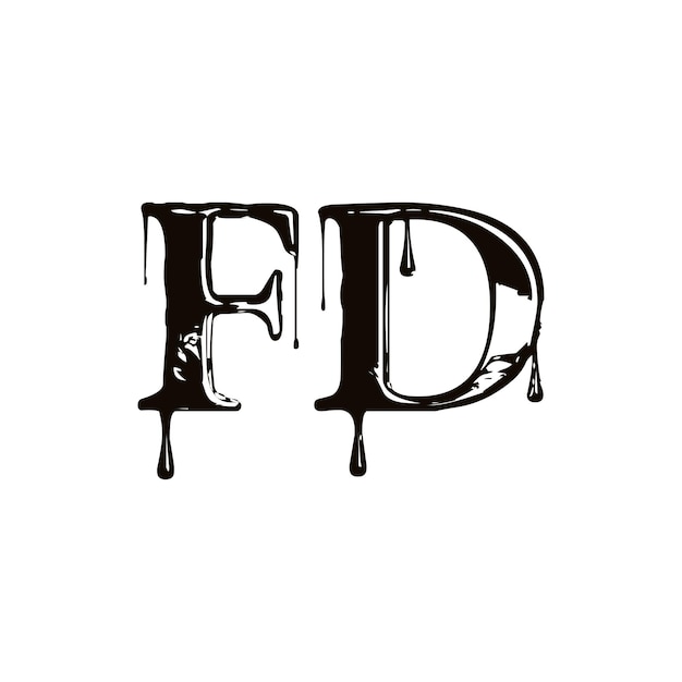 Vector diseño del logotipo de fd