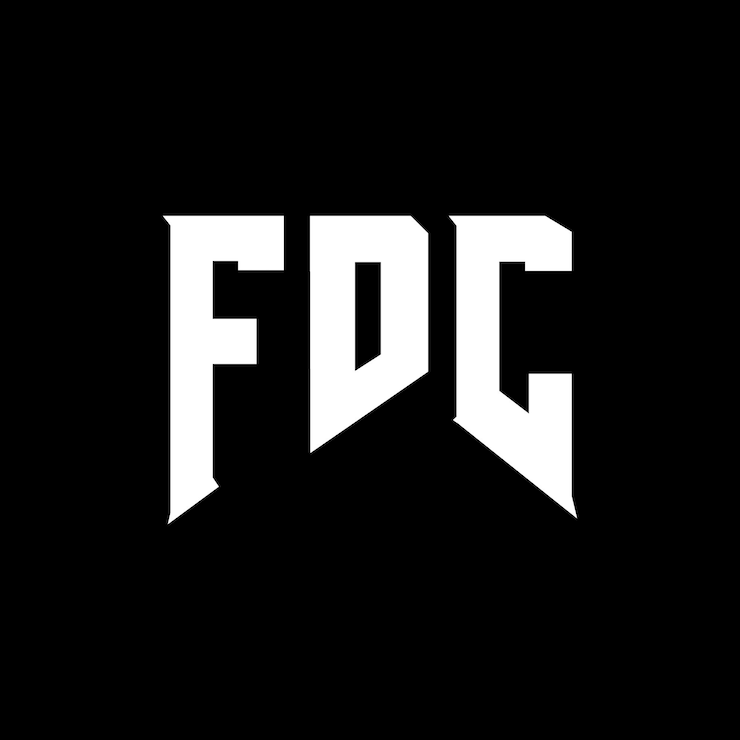 Vector diseño de logotipo de fdc para una empresa de tecnología fdc diseño de logotipo fdc combinación de colores blanco y negro fdc logotipo vector fdc diseño fdc icono fdc alfabeto fdc tipografía diseño del logotipo