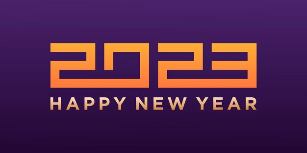 Diseño de logotipo de feliz año nuevo 2023 Plantilla de vector de diseño de texto de año nuevo 2023