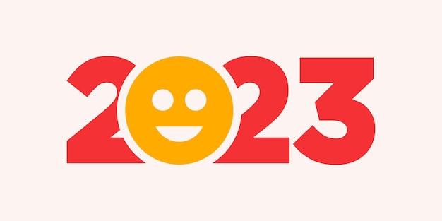 Diseño de logotipo de feliz año nuevo 2023 plantilla de vector de diseño de texto de año nuevo 2023