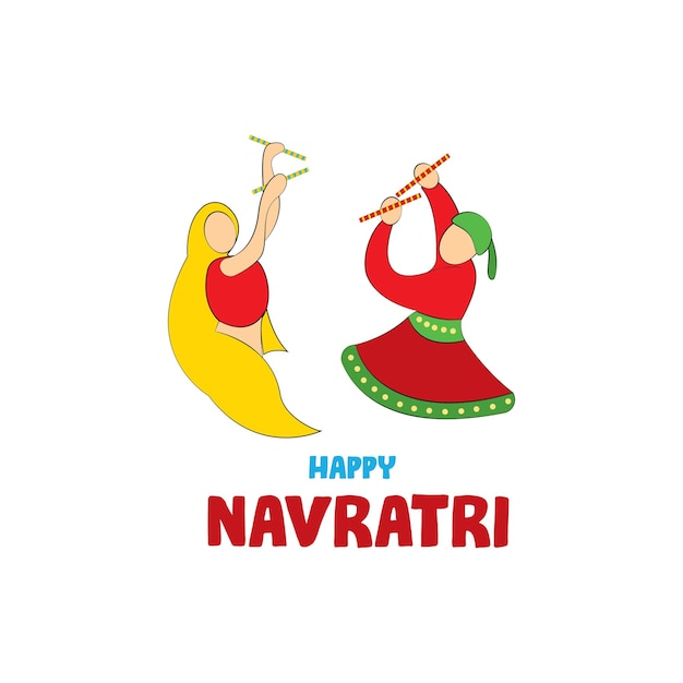 Vector diseño de logotipo feliz navratri