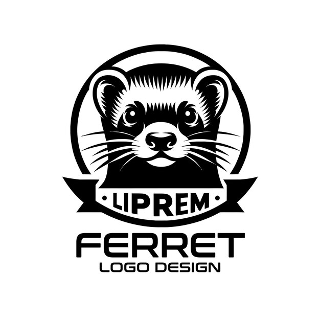 Diseño del logotipo de Ferret Vector