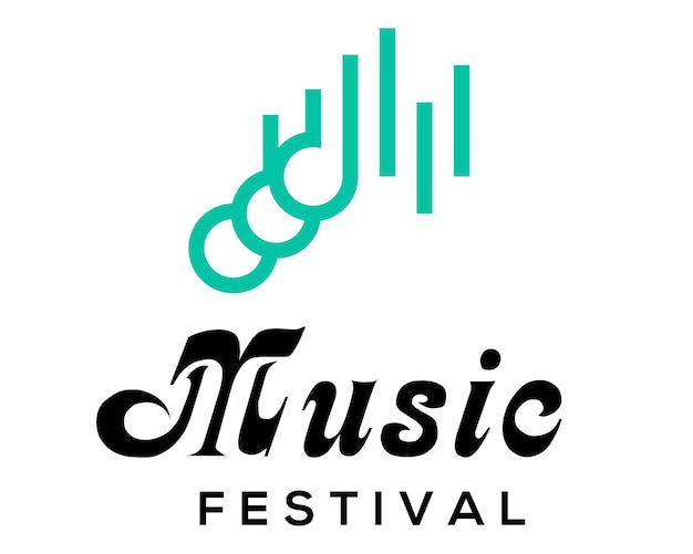 Diseño de logotipo de festival de música simple.