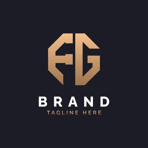 Diseño de logotipo FG Moderno Minimal Elegante y lujoso Logotipo FG Alfabeto Letra FG Diseño de Logotipo para la identidad empresarial corporativa de la marca
