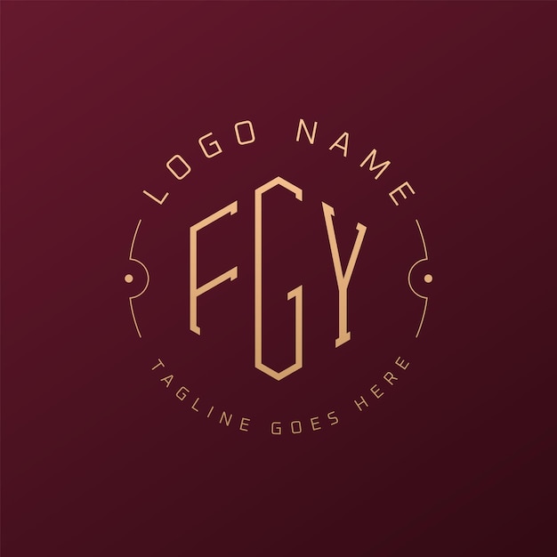 Diseño de logotipo de FGY de lujo Letra elegante FGY Monograma Logotipo minimalista Poligono plantilla de diseño de logotipo FGY