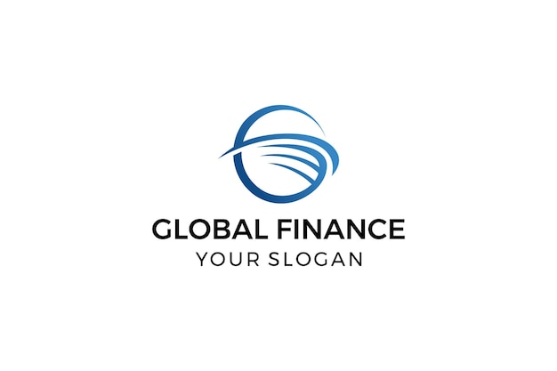 Vector diseño de logotipo de finanzas globales