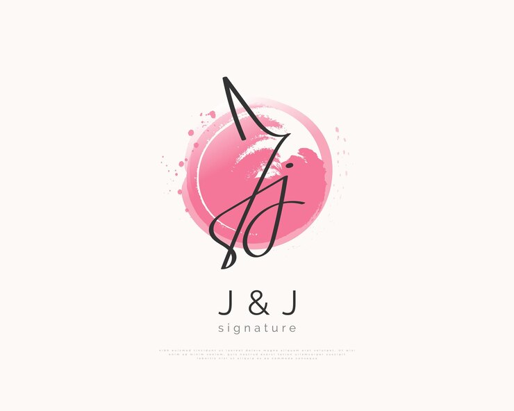 Vector diseño de logotipo de firma inicial jj con estilo de escritura a mano elegante y minimalista diseño de logotipo j y j inicial para boutique de joyería de moda de boda e identidad de marca comercial