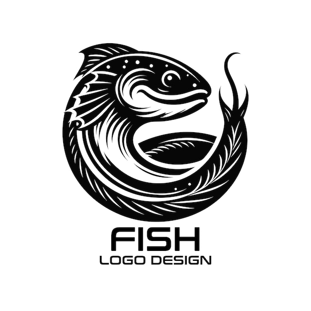 Vector diseño del logotipo de fish vector