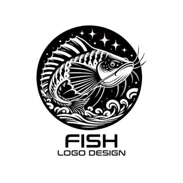 Diseño del logotipo de Fish Vector