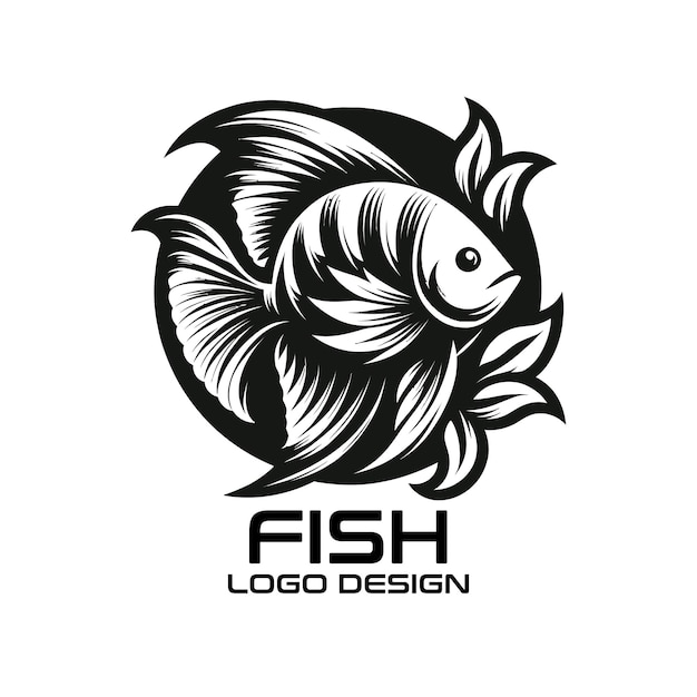 Vector diseño del logotipo de fish vector