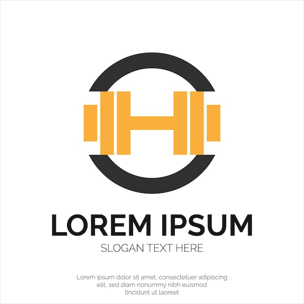 Diseño de logotipo Fitness Gym y Barbell
