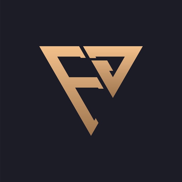 Diseño del logotipo FJ Moderno Minimal Elegante y Lujo Logotipo FJ Elegante Triángulo Monograma Letra Diseño del Logo de FJ para la Identidad Empresarial Corporativa de la Marca