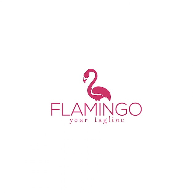 Diseño de logotipo de flamenco