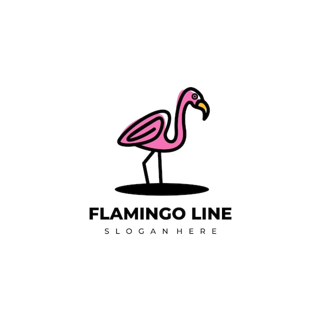 Diseño de logotipo flamingo