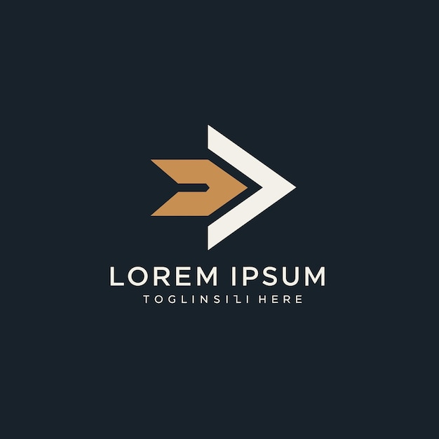 Diseño de logotipo de flecha moderna