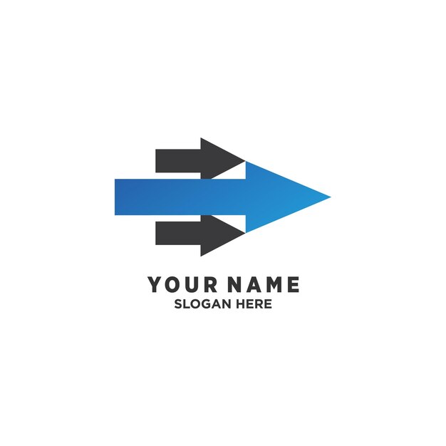 Diseño de logotipo de flecha vectorial elemento vectorial con estilo moderno