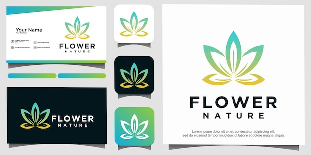diseño de logotipo de flor floreciente