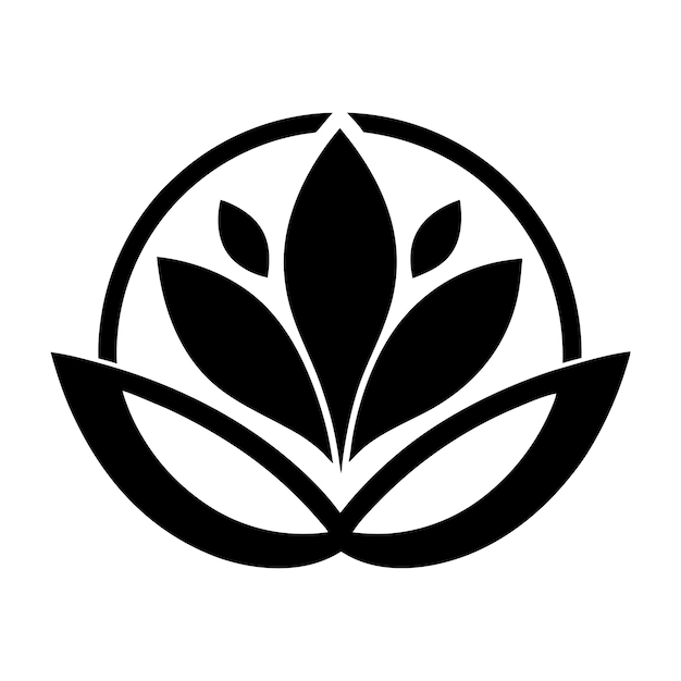 Diseño de logotipo de flor de loto
