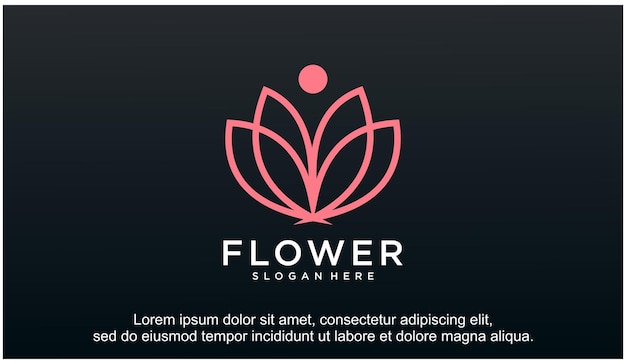 Diseño de logotipo de flor de loto