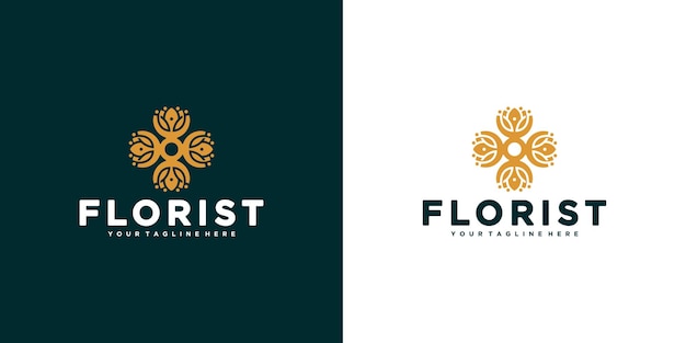 Diseño de logotipo de flor moderna