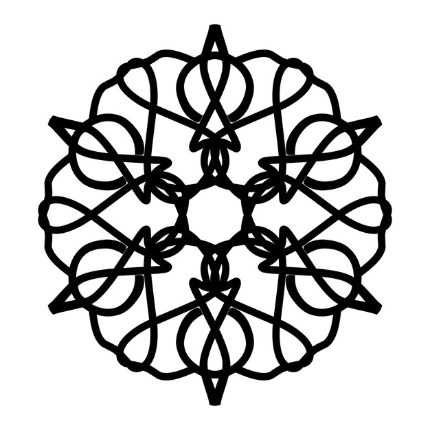 Diseño de logotipo de flor ornamental negra adecuado para el usuario como ícono de su negocio en el campo de la belleza o la decoración