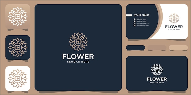 Vector diseño de logotipo de flor simple