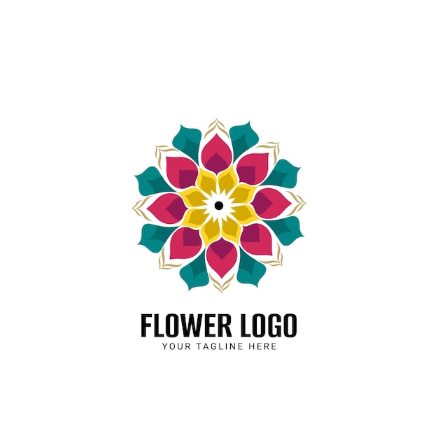 Diseño de logotipo de flor.