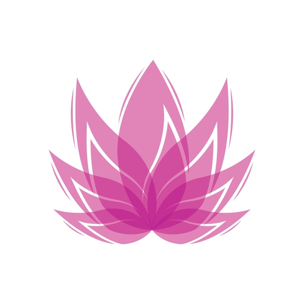 Diseño del logotipo de las flores de loto de Beauty Vector Icono de plantilla