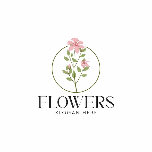 Diseño de logotipo de floristería minimalista Logotipo para su pequeña empresa Logos de flores