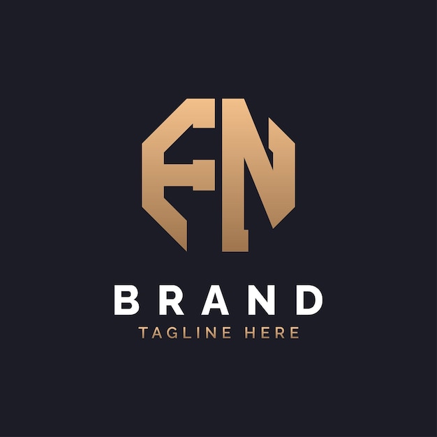 Diseño de logotipo FN Moderno Minimal Elegante y lujoso Logotipo FN Letra alfabética Diseño de Logotipo FN para la identidad empresarial corporativa de la marca
