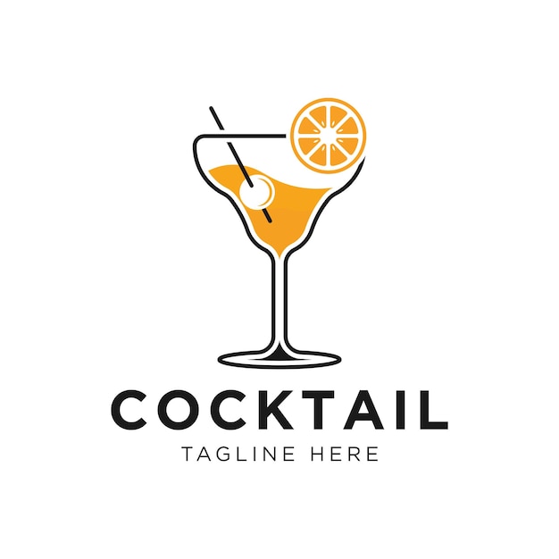 diseño de logotipo de fondo del menú de la fiesta de cócteles de verano