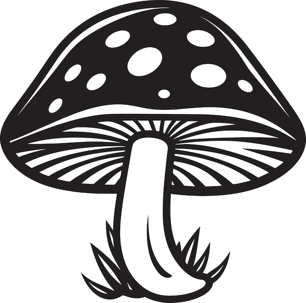 El diseño del logotipo de Forest Fantasy Vector Mushroom Shroom Symphony Mushroom Icon en Vector