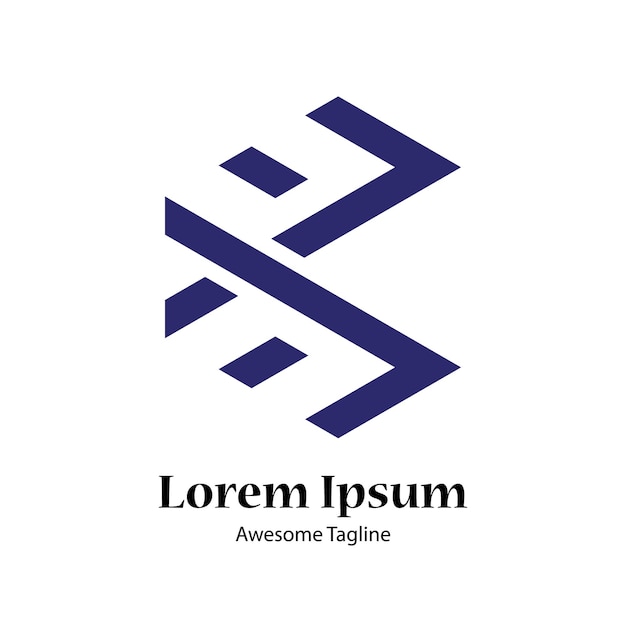 Diseño del logotipo en forma de ave con las letras W y X