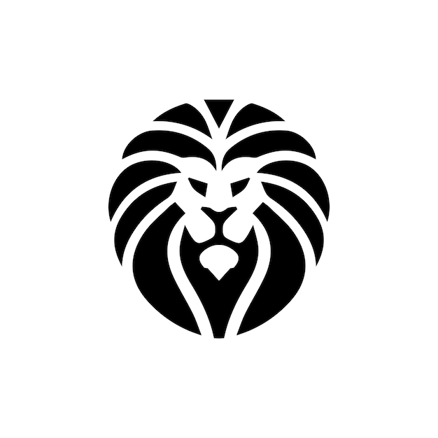 diseño del logotipo con la forma de una cabeza de león