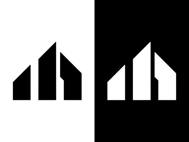 Diseño del logotipo de la forma de la casa