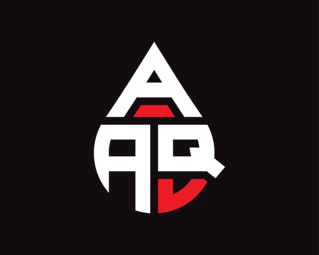 Diseño de logotipo en forma de gota de agua AAQ diseño simple de logotipo de gota AAQ