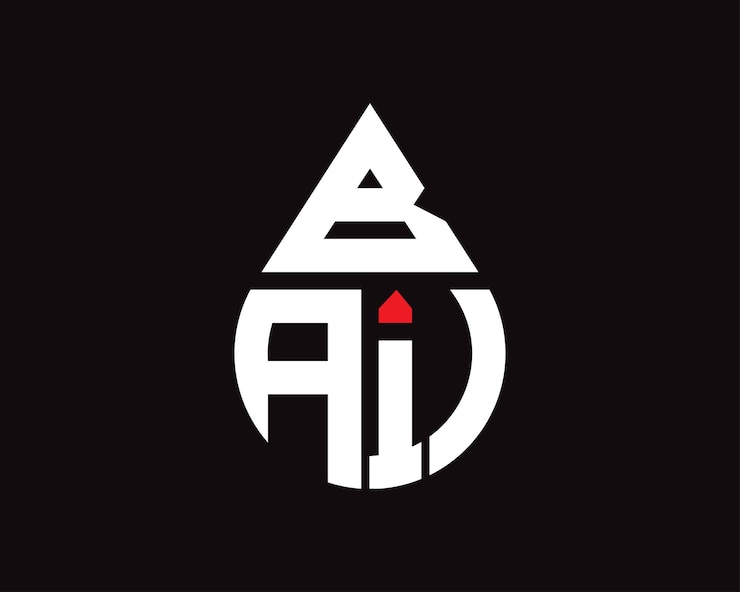 Vector diseño del logotipo en forma de gota de agua de bai diseño simple del logotipo de gota de bai